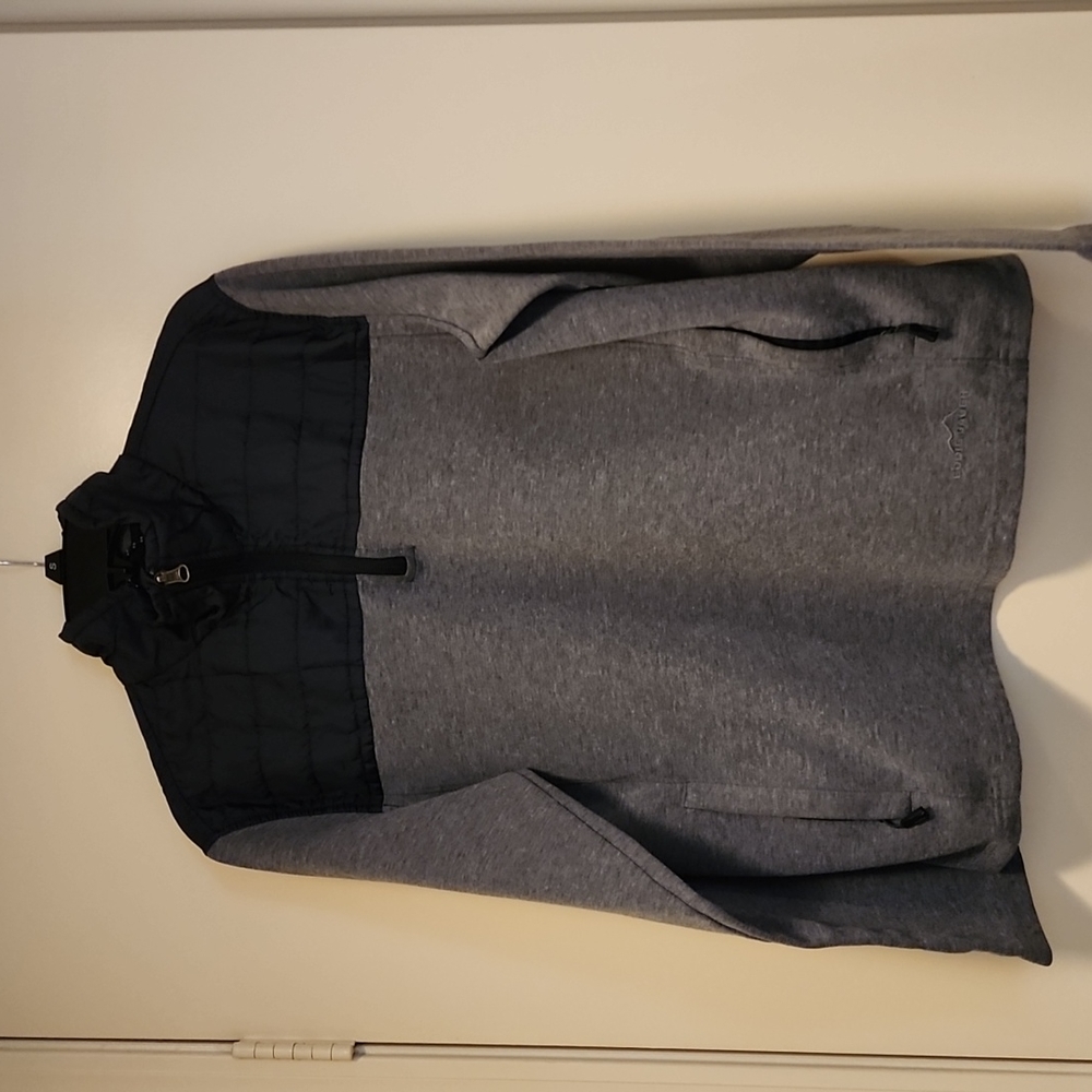 Eddie Bauer 1/4 Zip Sweatshirt Black Grey Medium